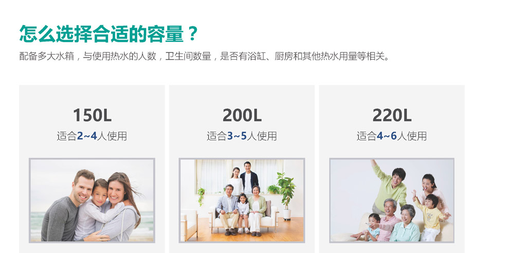 空氣能熱水器怎么選擇合適的容量？